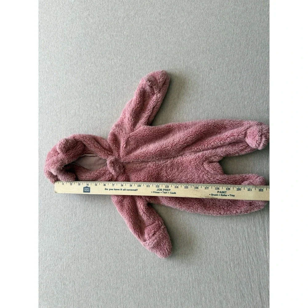 Carters Newborn Pink Teddy Bear One Piece Warm Suit